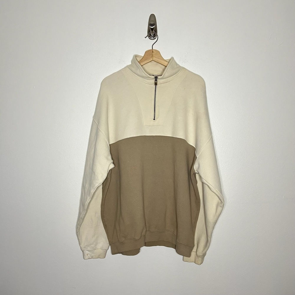Original Island Sport Colorblock Quarter Zip Sweatshirt Sz XL
